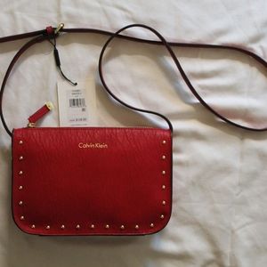 Calvin Klein Red Crossbody Purse brand NEW